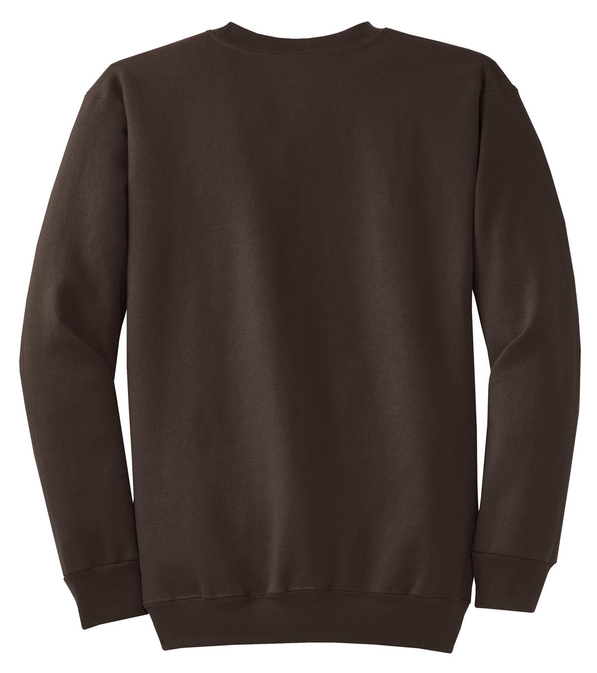 Port & Co Core Fleece Crewneck Sweatshirt - Dark Chocolate Brown