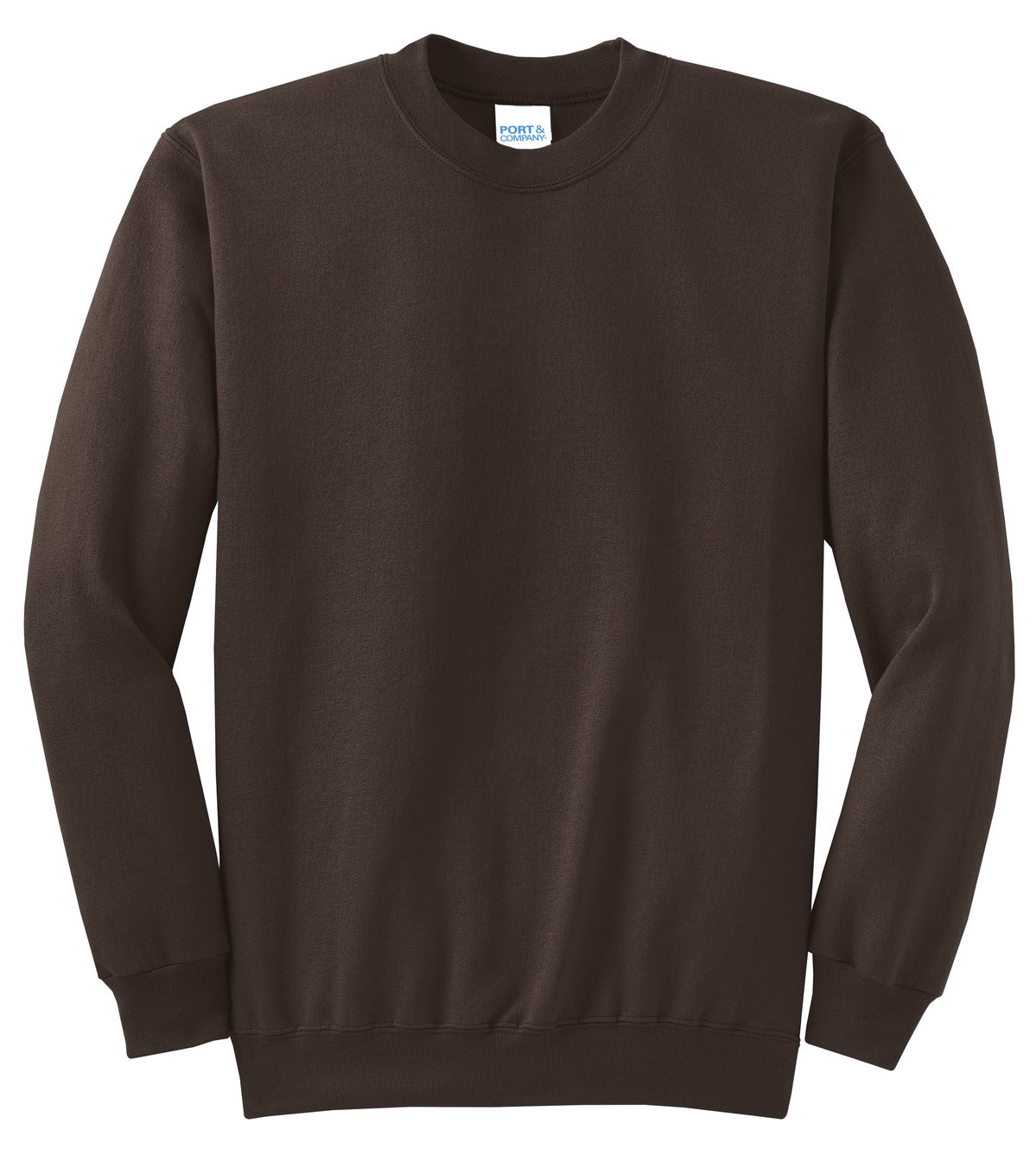Port & Co Core Fleece Crewneck Sweatshirt - Dark Chocolate Brown