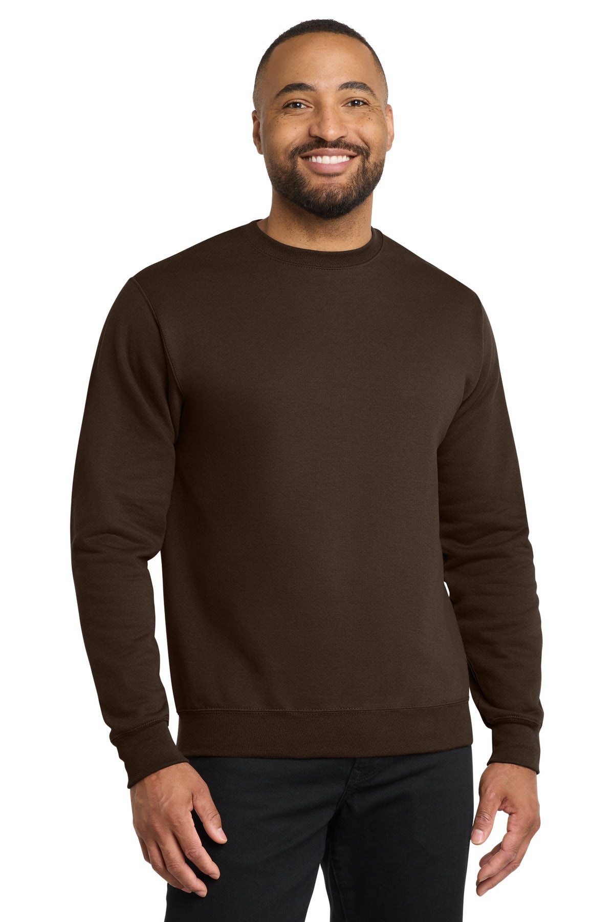 Port & Co Core Fleece Crewneck Sweatshirt - Dark Chocolate Brown