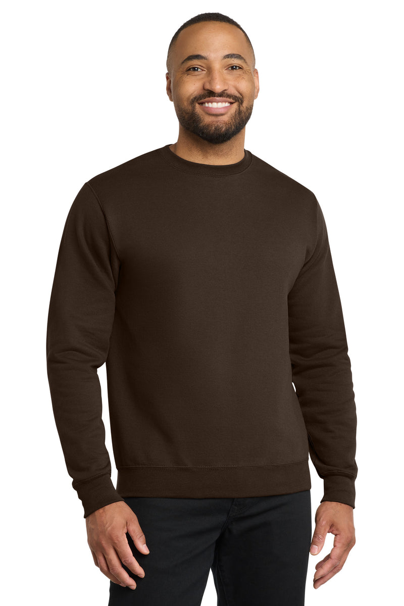 Port & Co Core Fleece Crewneck Sweatshirt - Dark Chocolate Brown