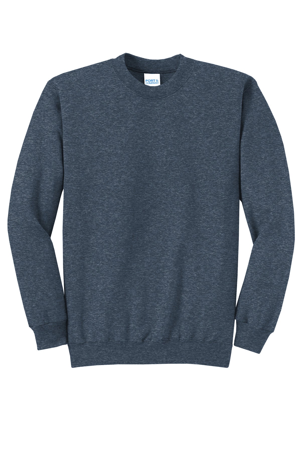 Port & Co Core Fleece Crewneck Sweatshirt - Heather Navy