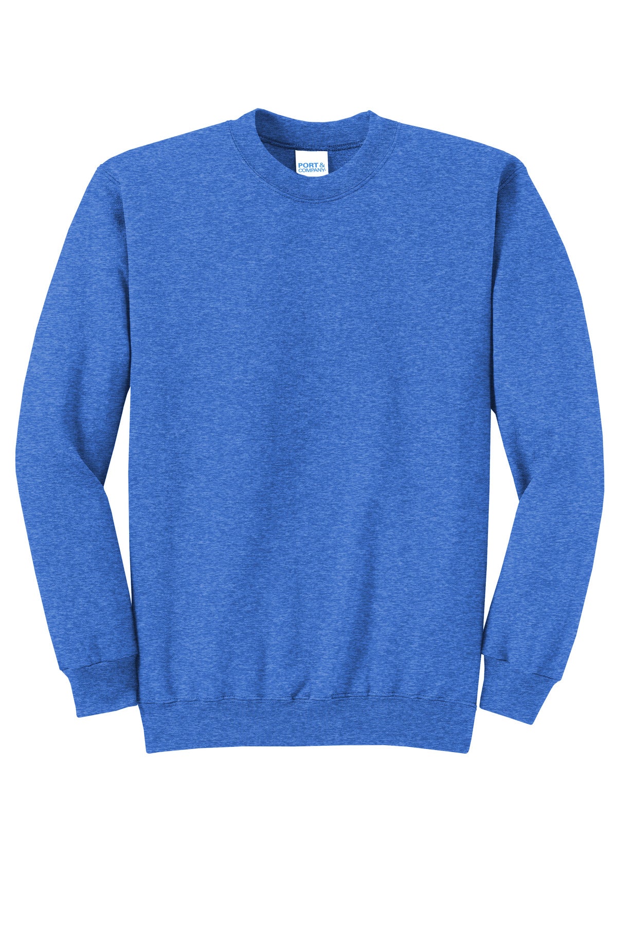 Port & Co Core Fleece Crewneck Sweatshirt - Heather Royal