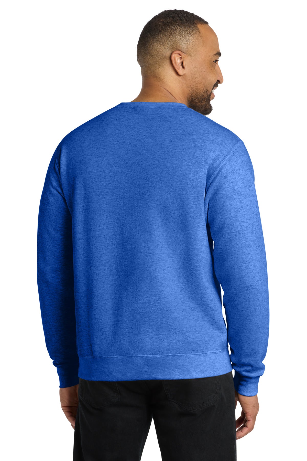 Port & Co Core Fleece Crewneck Sweatshirt - Heather Royal