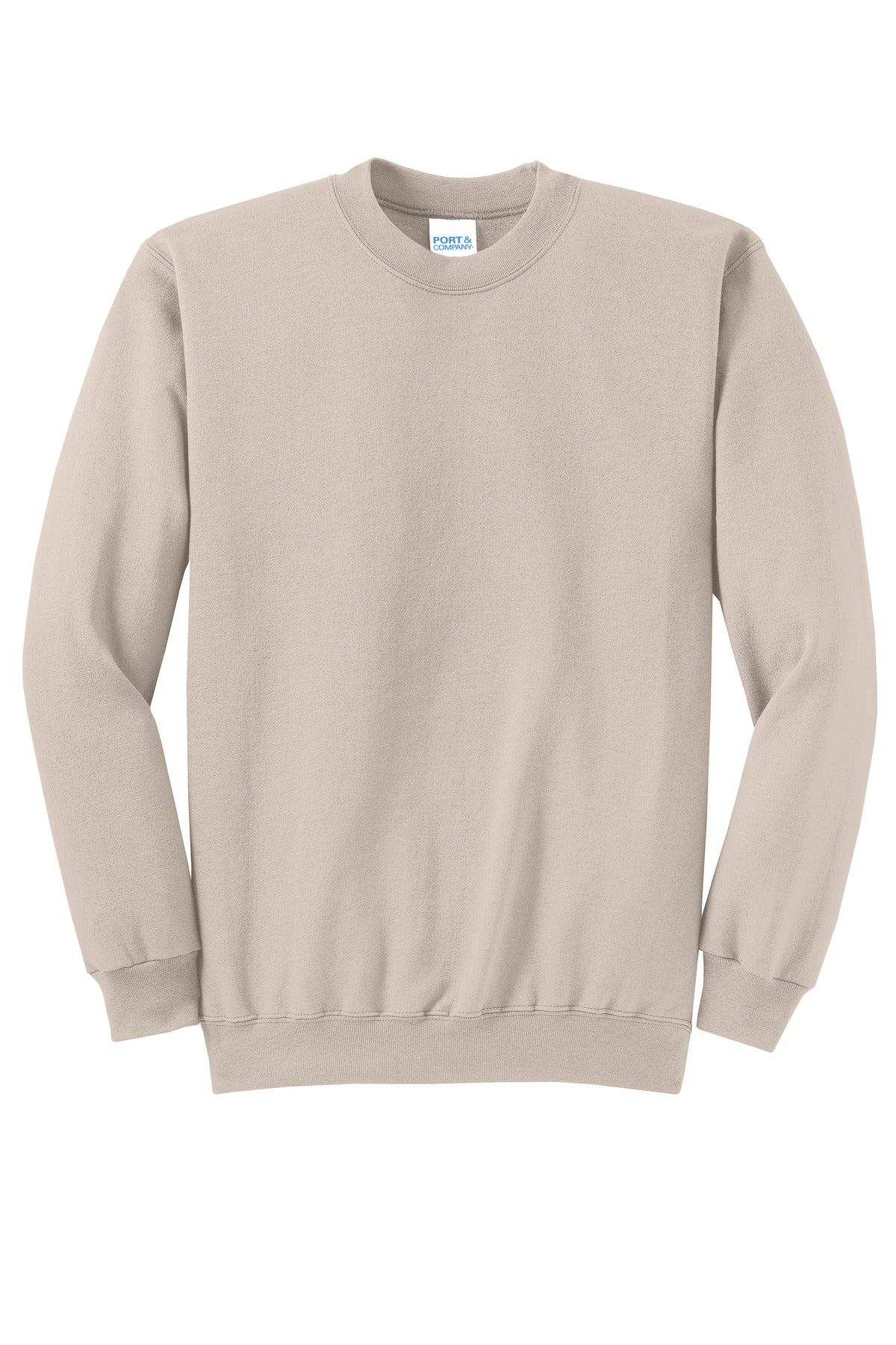 Port & Co Core Fleece Crewneck Sweatshirt - Light Sand