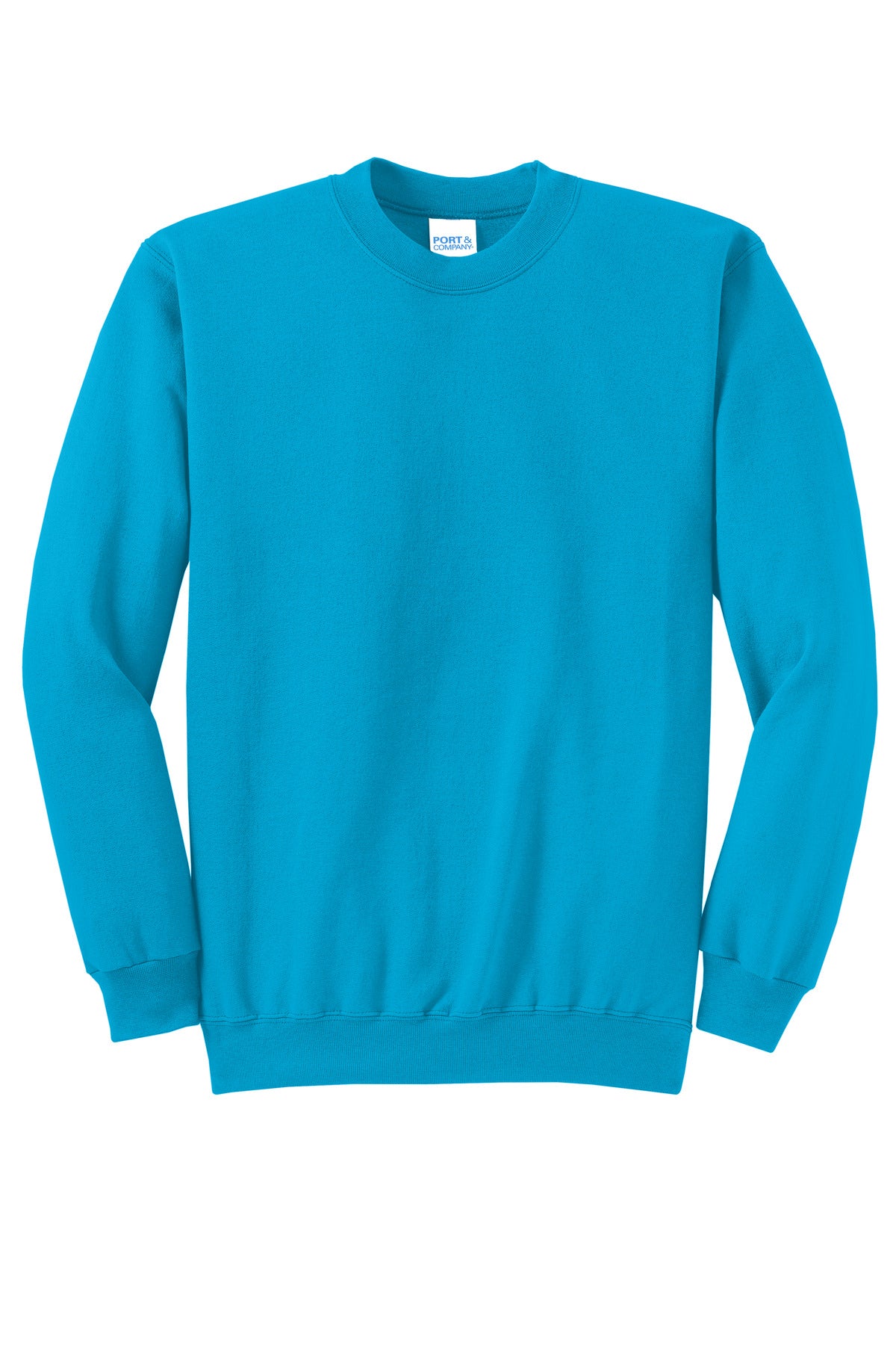 Port & Co Core Fleece Crewneck Sweatshirt - Neon Blue