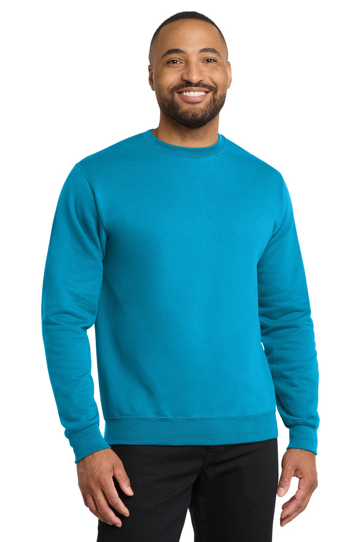 Port & Co Core Fleece Crewneck Sweatshirt - Neon Blue