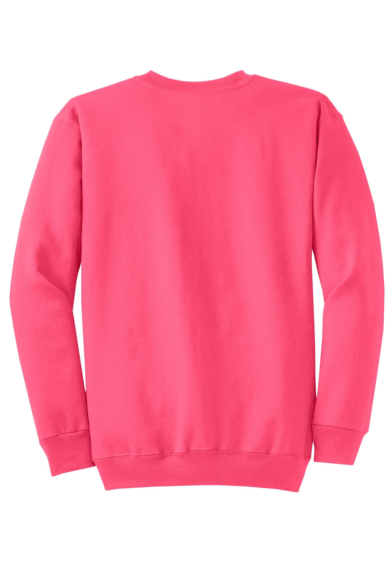 Port & Co Core Fleece Crewneck Sweatshirt - Neon Pink