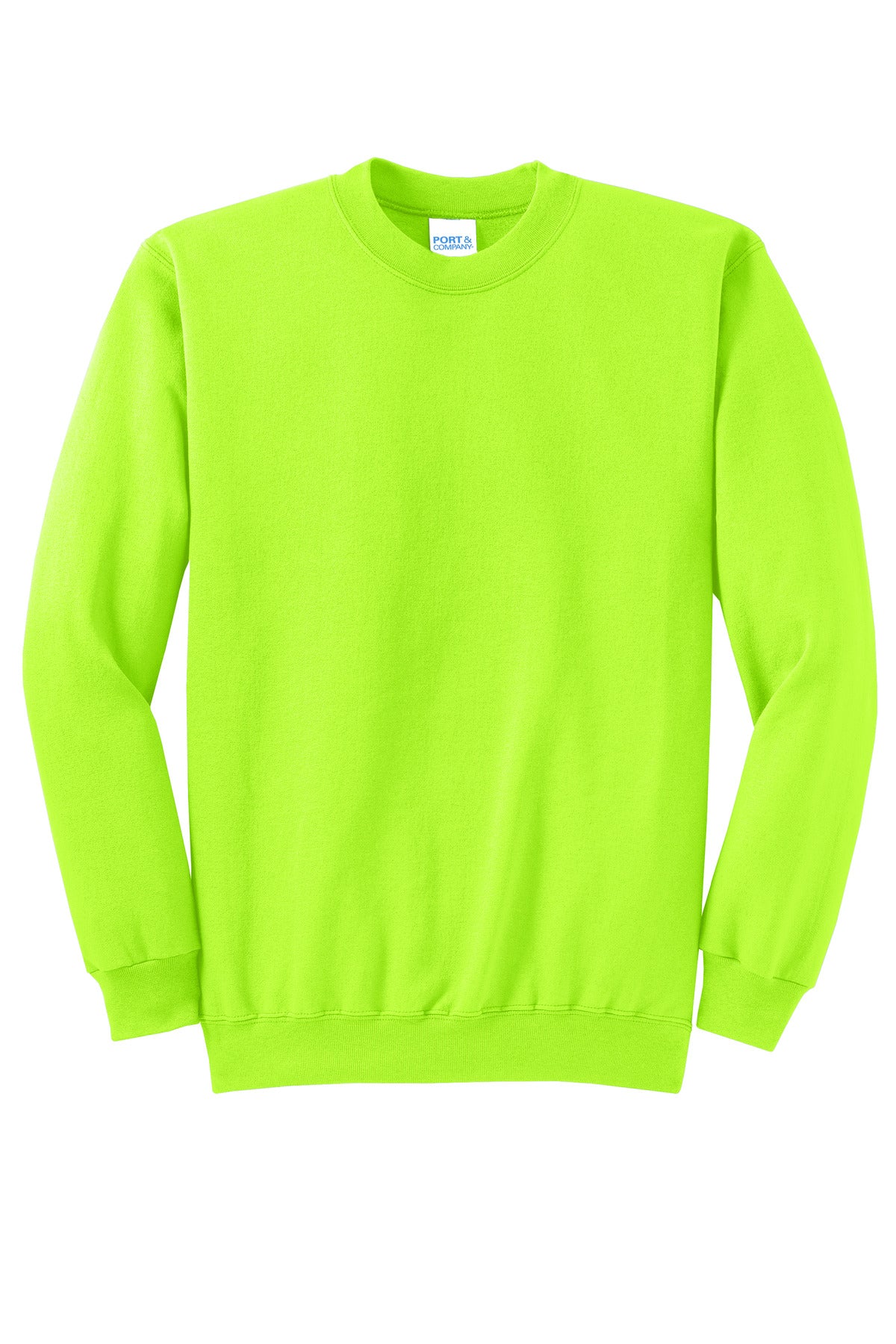 Port & Co Core Fleece Crewneck Sweatshirt - Neon Yellow