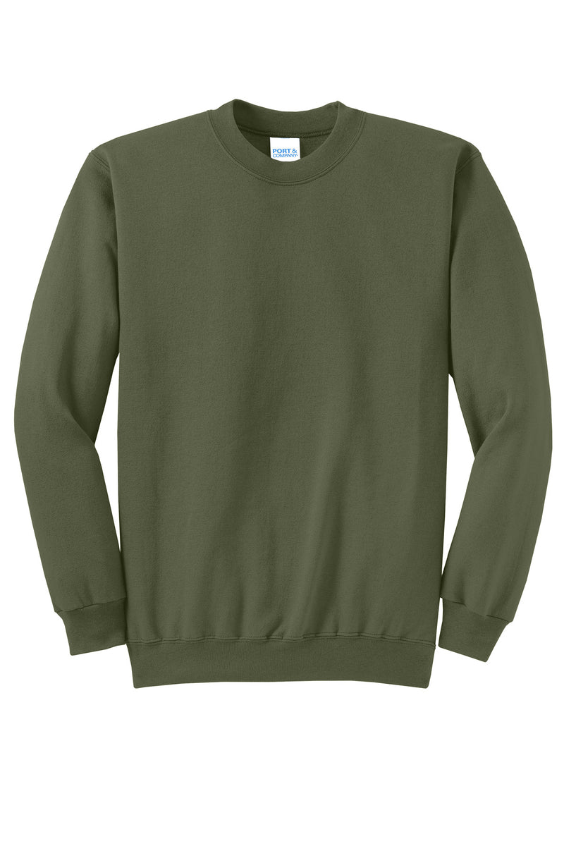 Port & Co Core Fleece Crewneck Sweatshirt - Olive Drab Green