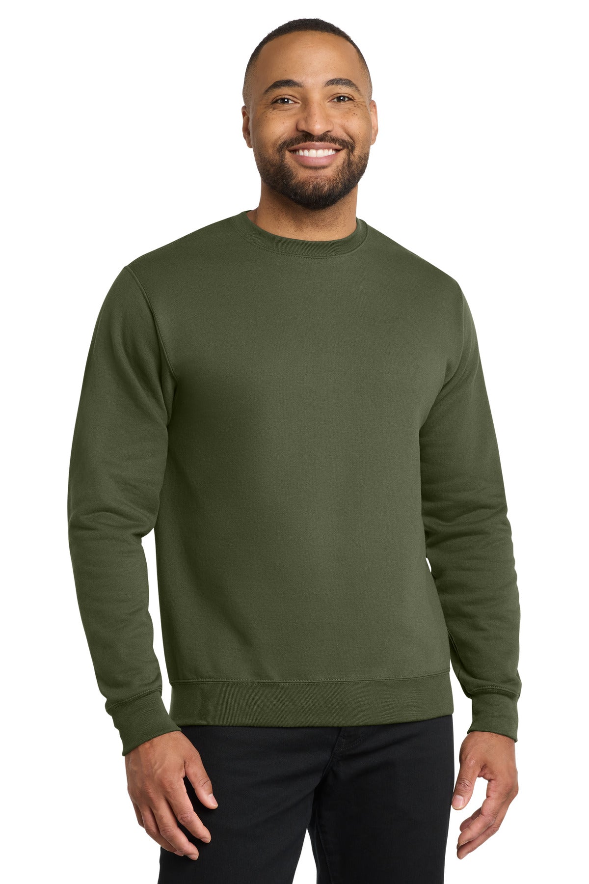 Port & Co Core Fleece Crewneck Sweatshirt - Olive Drab Green