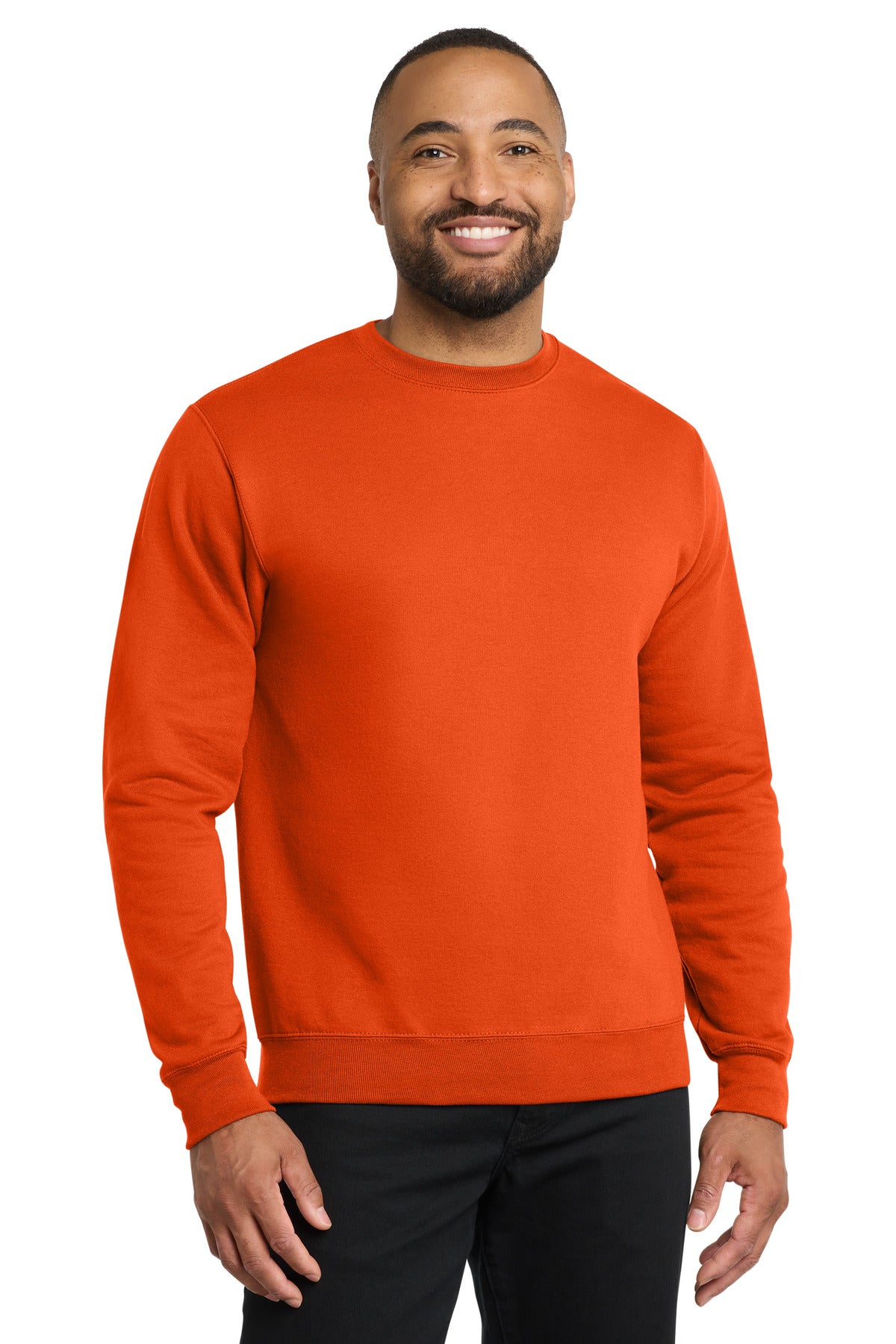Port & Co Core Fleece Crewneck Sweatshirt - Orange