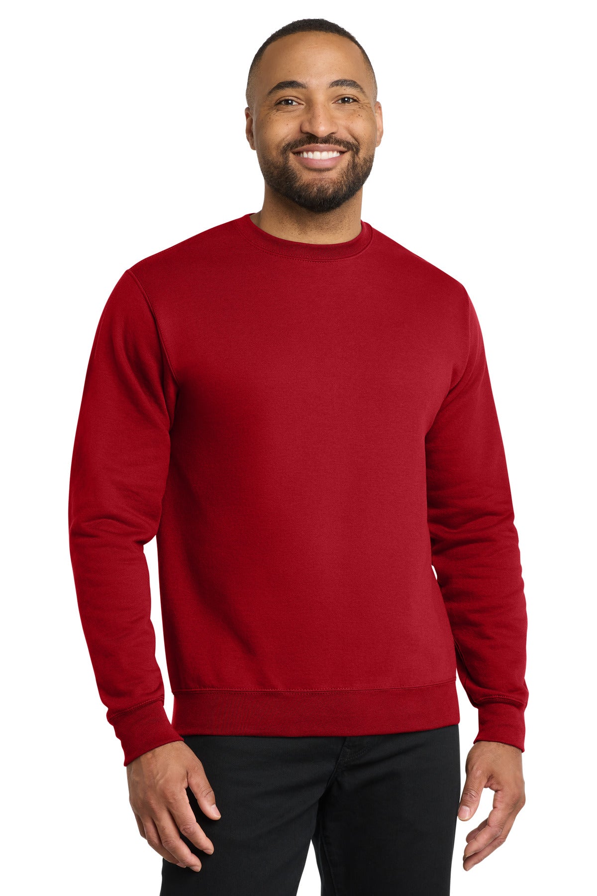 Port & Co Core Fleece Crewneck Sweatshirt - Red
