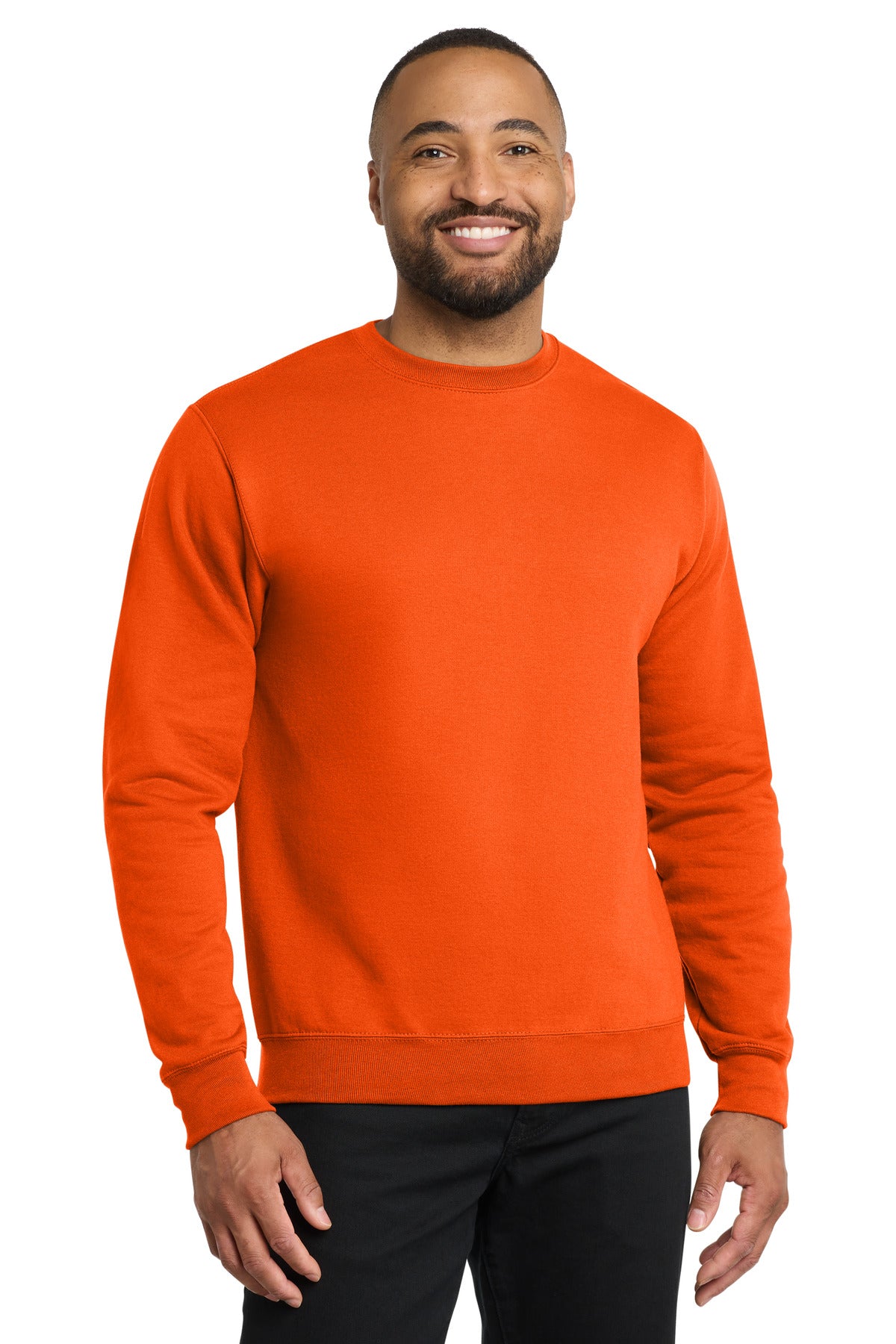 Port & Co Core Fleece Crewneck Sweatshirt - S. Orange