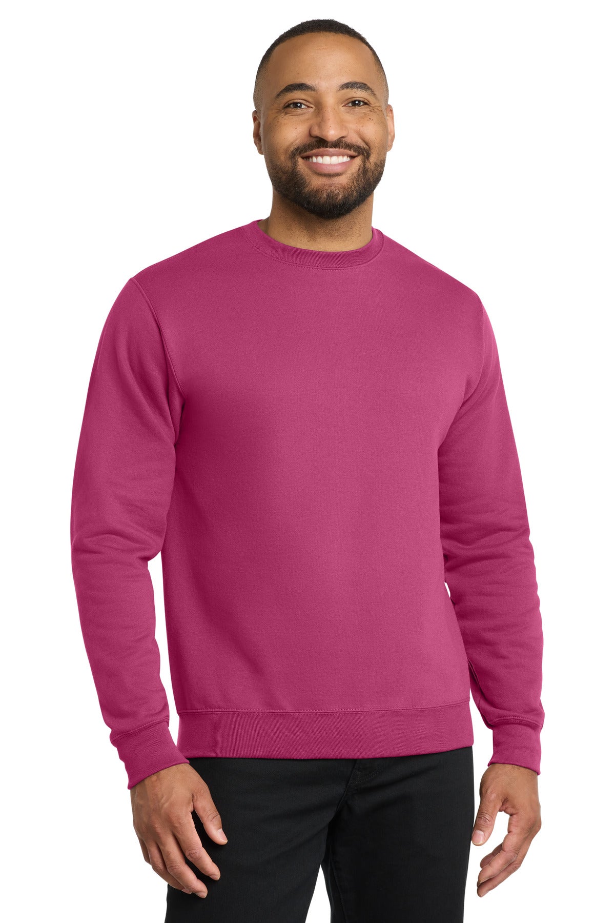 Port & Co Core Fleece Crewneck Sweatshirt - Sangria