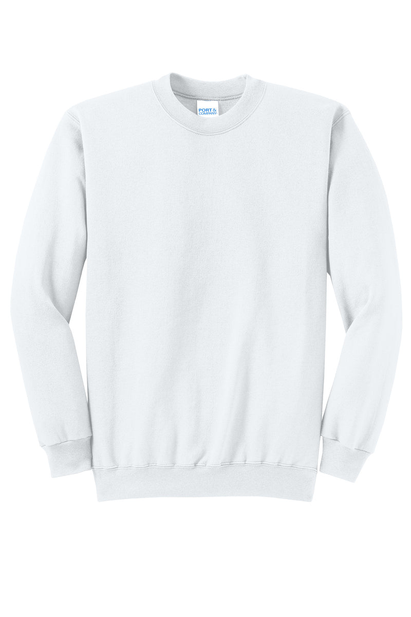 Port & Co Core Fleece Crewneck Sweatshirt - White