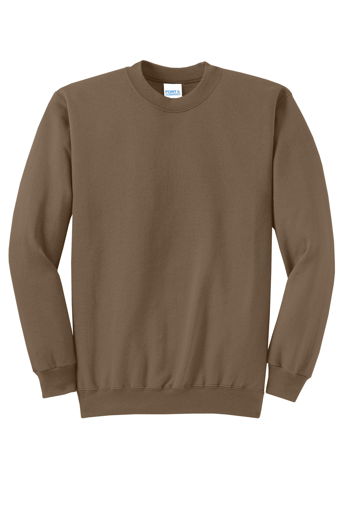 Port & Co Core Fleece Crewneck Sweatshirt - Woodland Brown