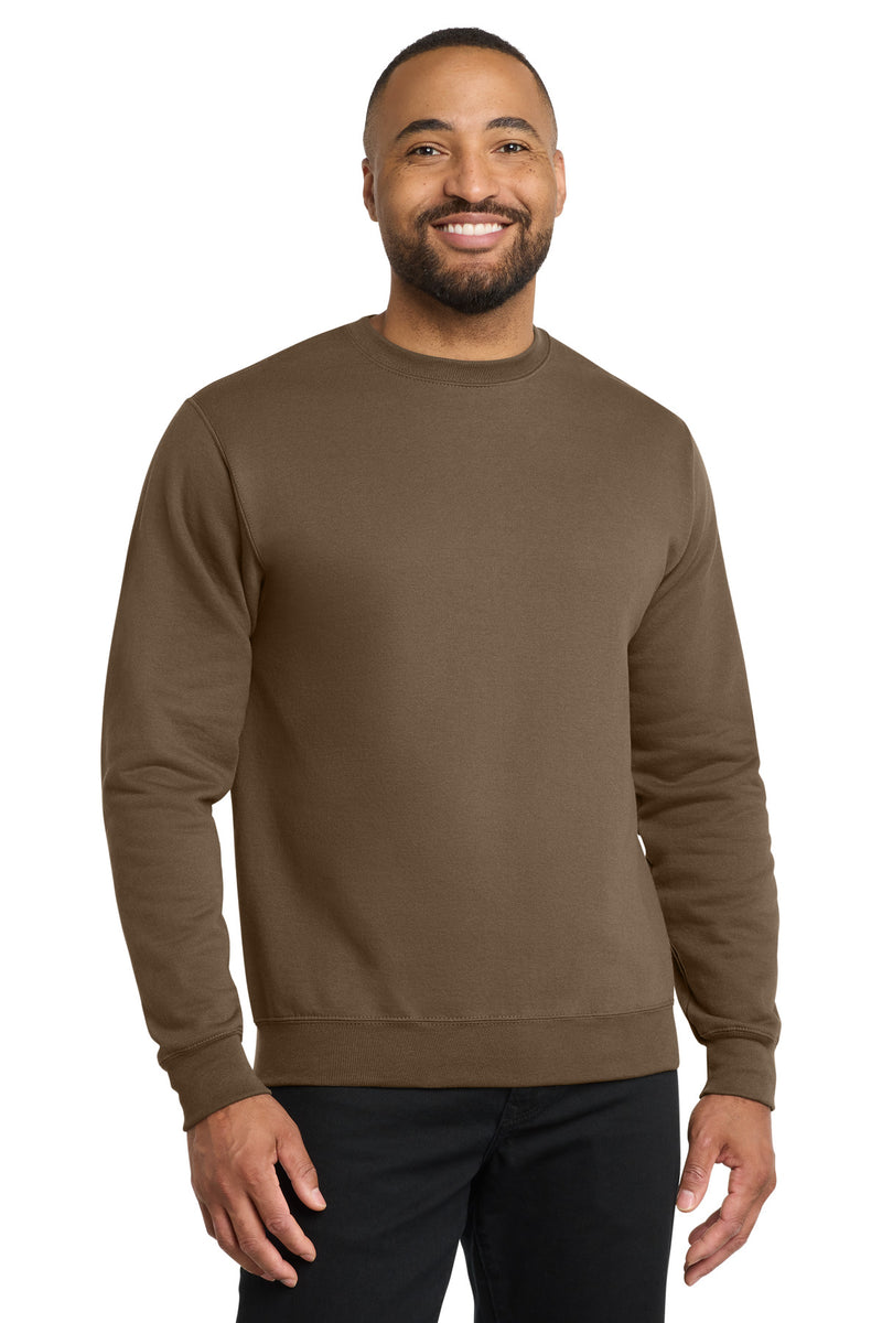 Port & Co Core Fleece Crewneck Sweatshirt - Woodland Brown