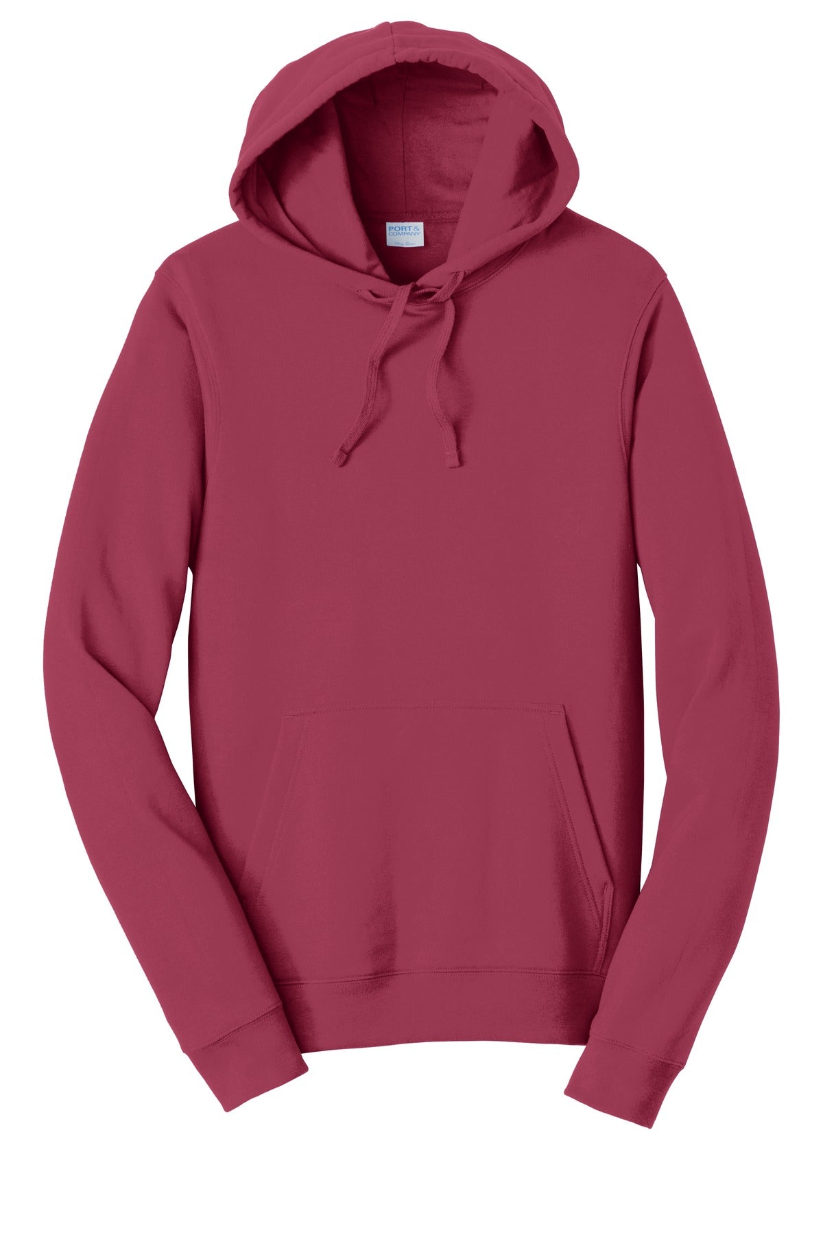 Port & Co Fan Favorite Fleece Pullover Hooded Sweatshirt - Garnet