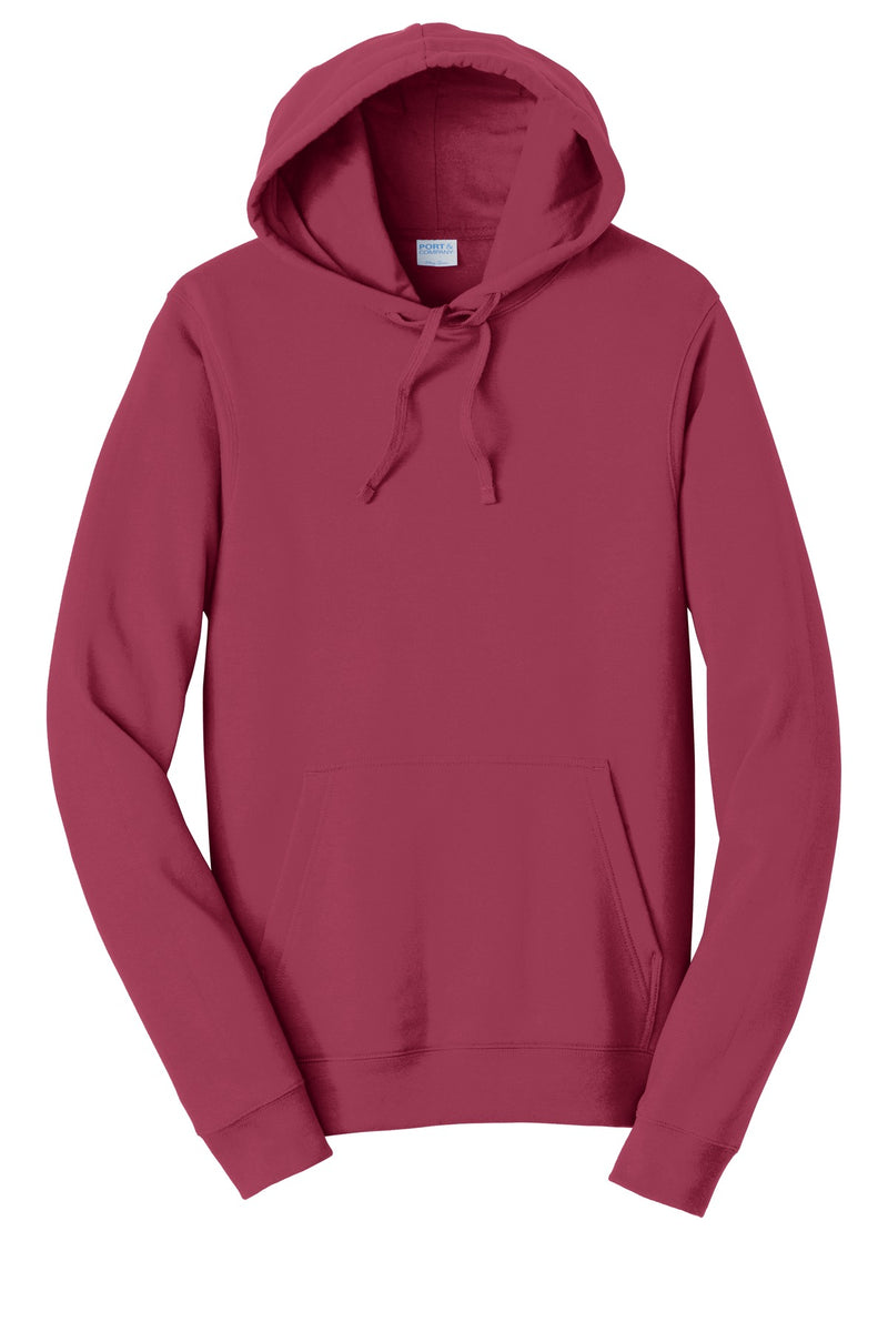 Port & Co Fan Favorite Fleece Pullover Hooded Sweatshirt - Garnet