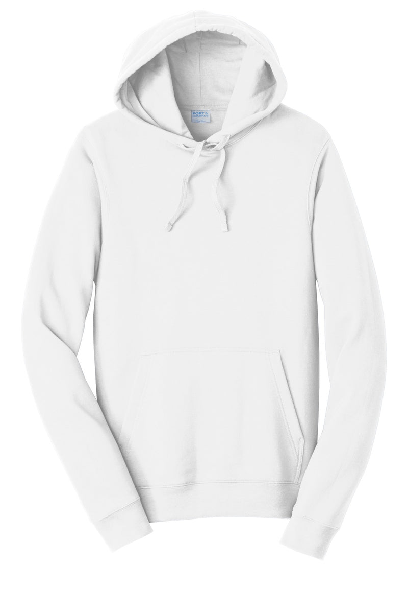 Port & Co Fan Favorite Fleece Pullover Hooded Sweatshirt - White