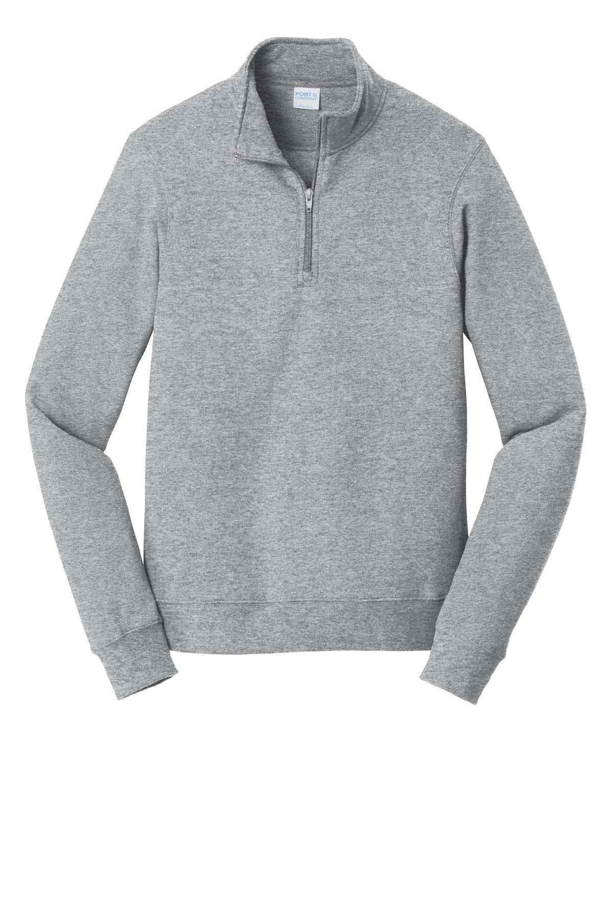 Port & Co Fan Favorite Fleece 1/4-Zip Pullover Sweatshirt - Athletic Heather