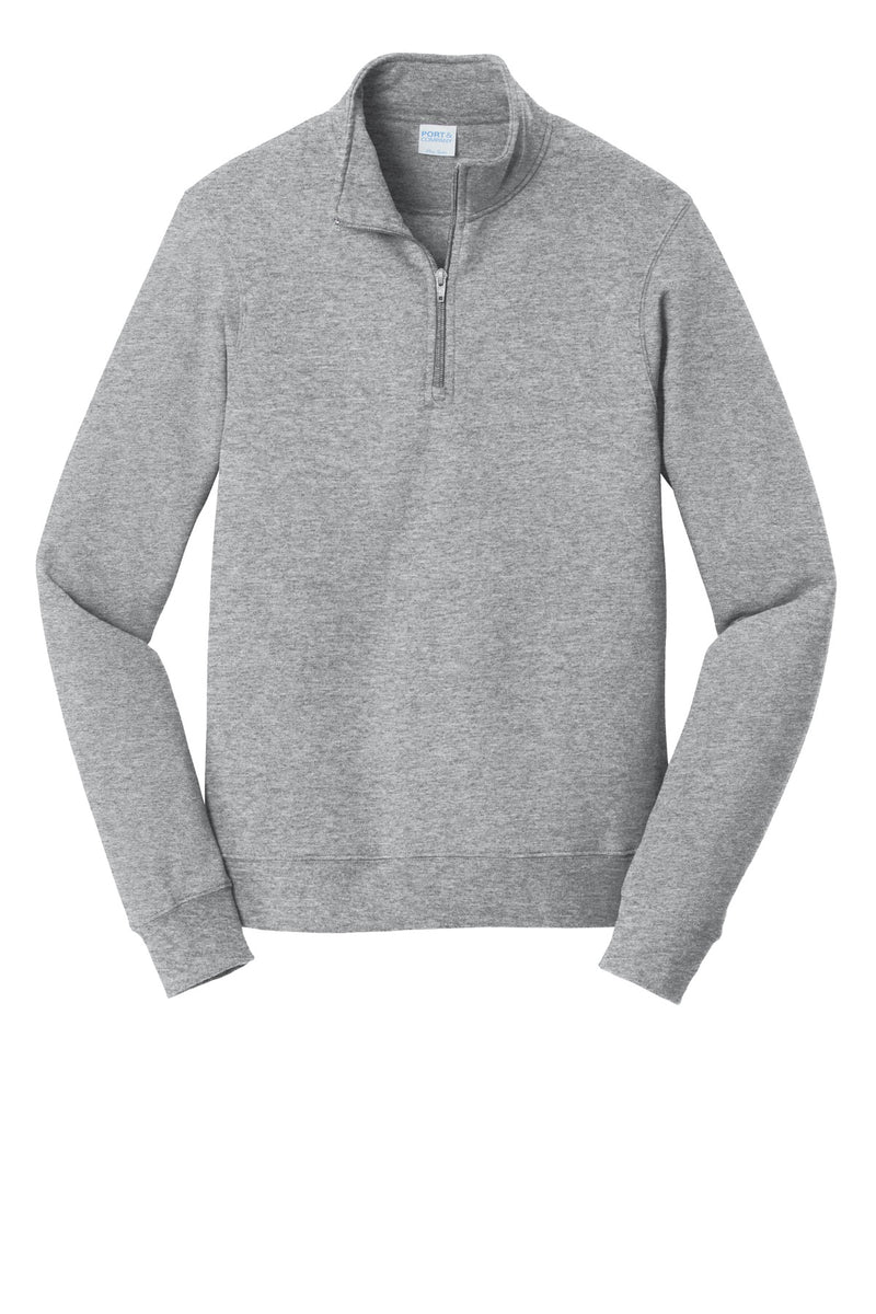 Port & Co Fan Favorite Fleece 1/4-Zip Pullover Sweatshirt - Athletic Heather