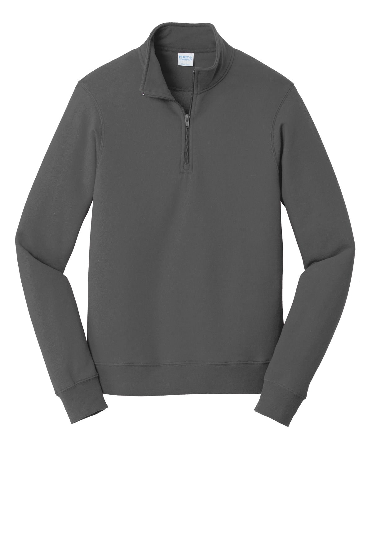 Port & Co Fan Favorite Fleece 1/4-Zip Pullover Sweatshirt - Charcoal