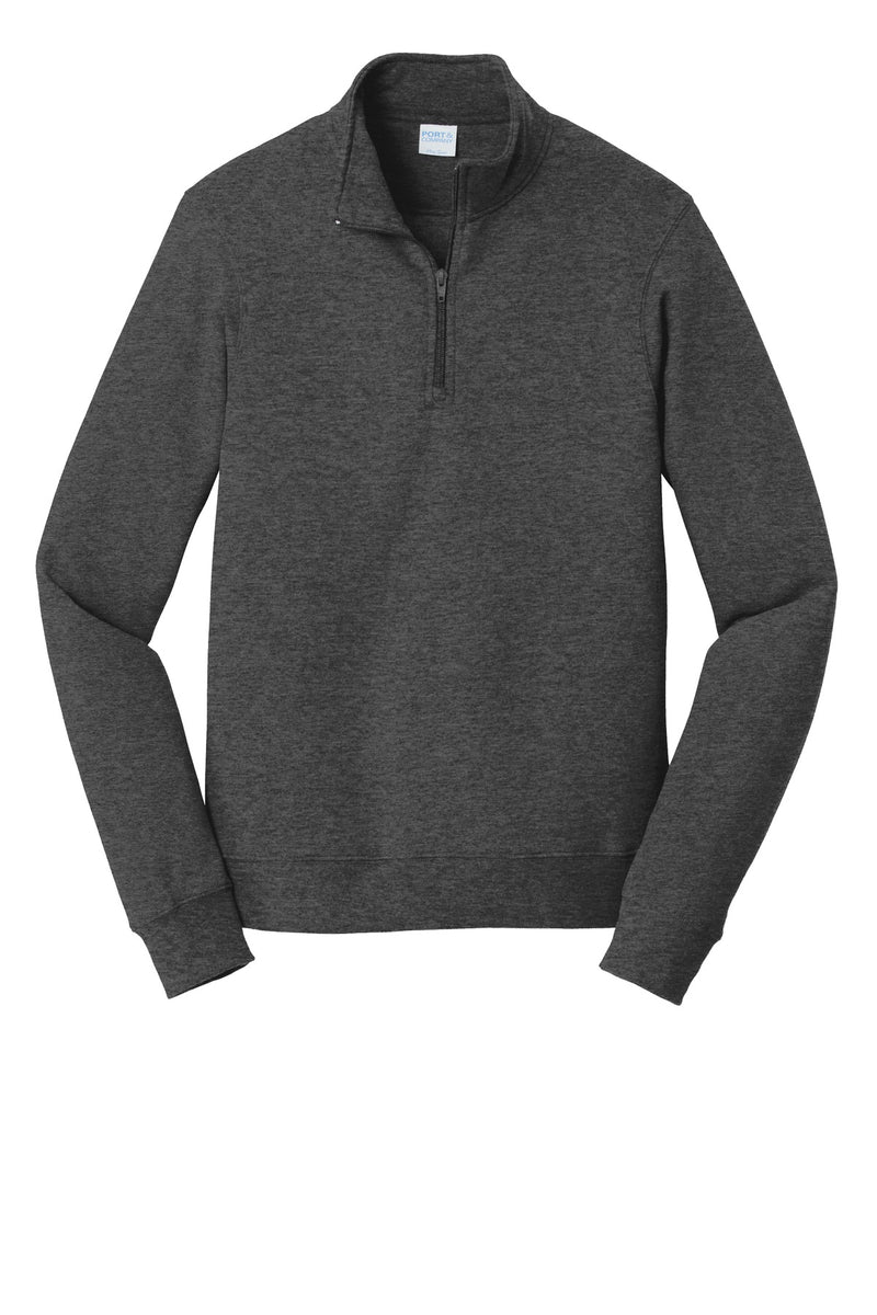 Port & Co Fan Favorite Fleece 1/4-Zip Pullover Sweatshirt - Dark Heather Grey