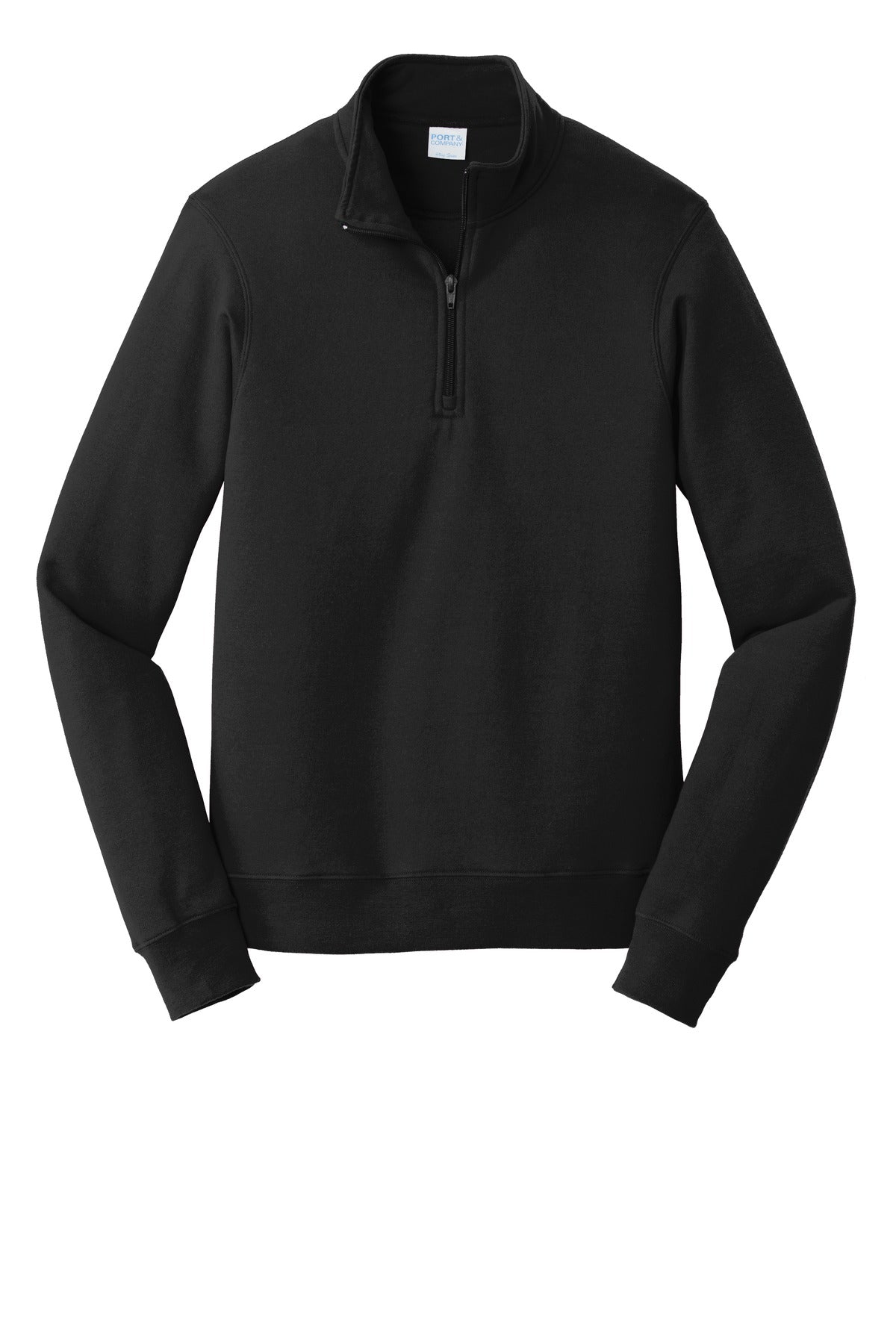 Port & Co Fan Favorite Fleece 1/4-Zip Pullover Sweatshirt - Jet Black