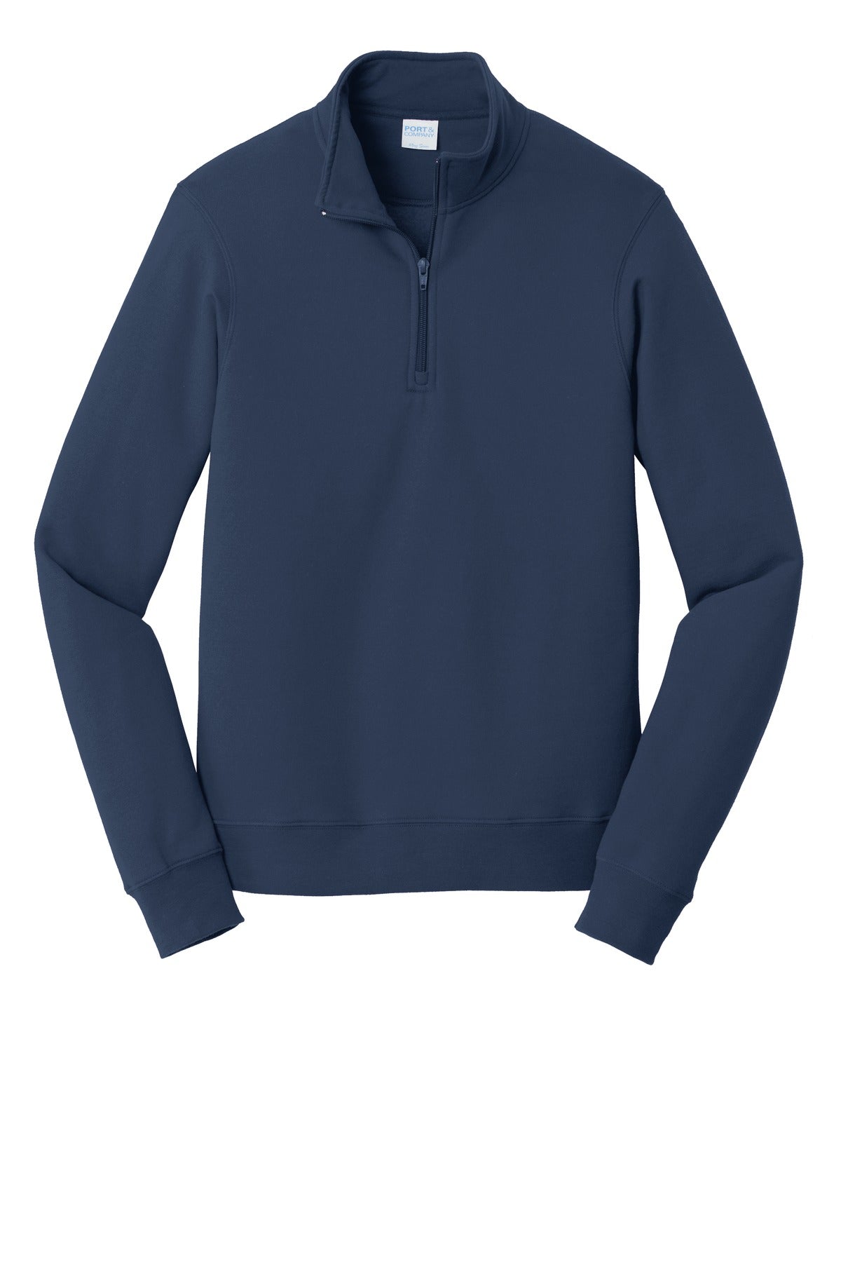 Port & Co Fan Favorite Fleece 1/4-Zip Pullover Sweatshirt - Team Navy