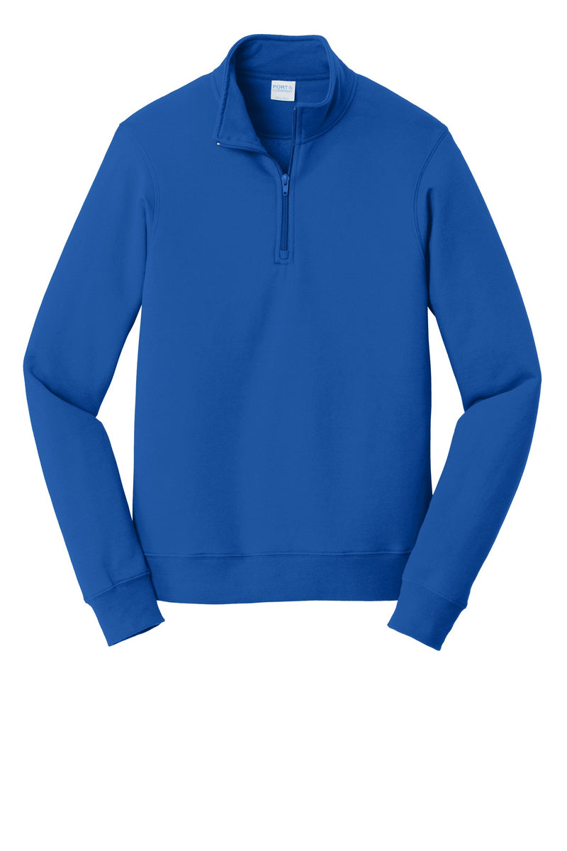 Port & Co Fan Favorite Fleece 1/4-Zip Pullover Sweatshirt - True Royal