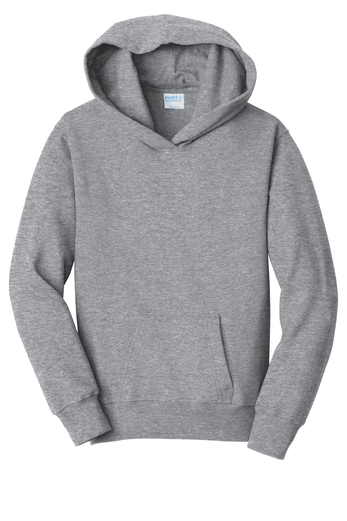 Port & Co Youth Fan Favorite Fleece Pullover Hooded Sweatshirt - Athletic Heather
