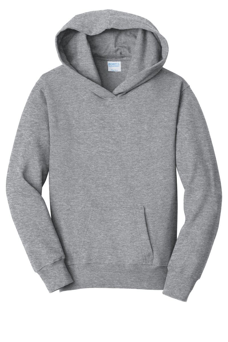 Port & Co Youth Fan Favorite Fleece Pullover Hooded Sweatshirt - Athletic Heather