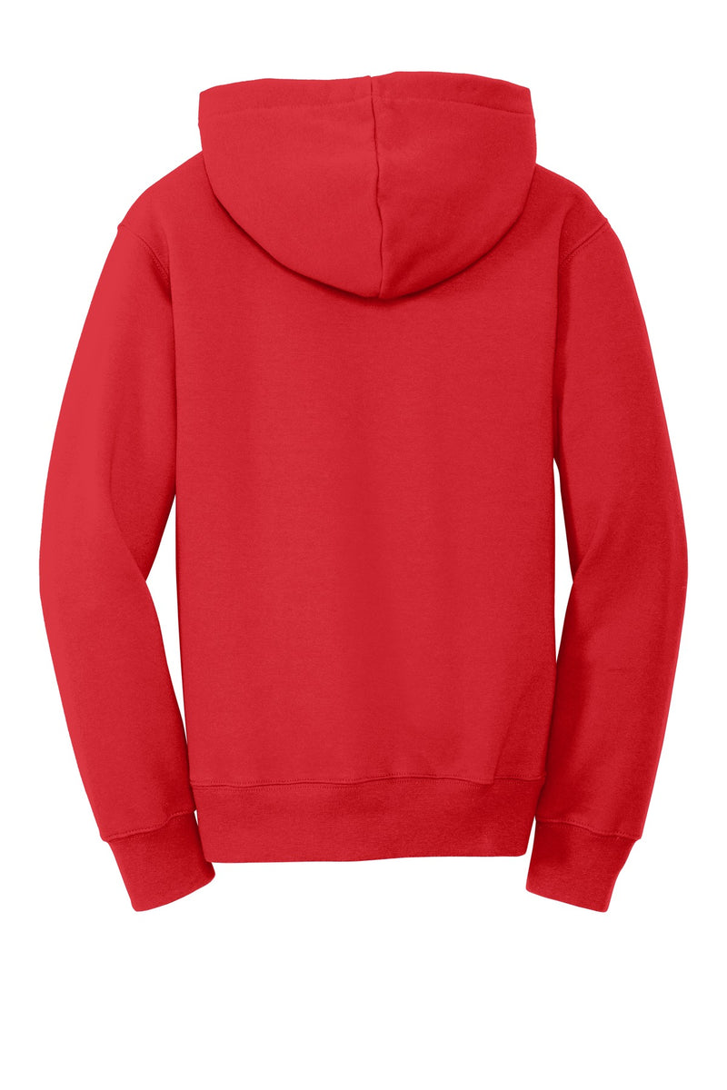 Port & Co Youth Fan Favorite Fleece Pullover Hooded Sweatshirt - Bright Red