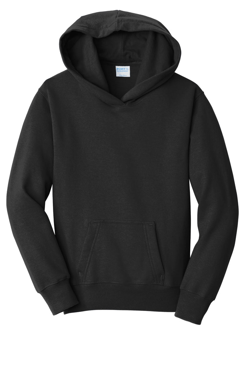 Port & Co Youth Fan Favorite Fleece Pullover Hooded Sweatshirt - Jet Black