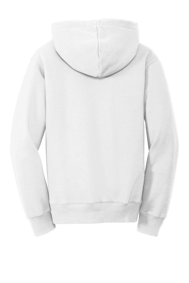 Port & Co Youth Fan Favorite Fleece Pullover Hooded Sweatshirt - White
