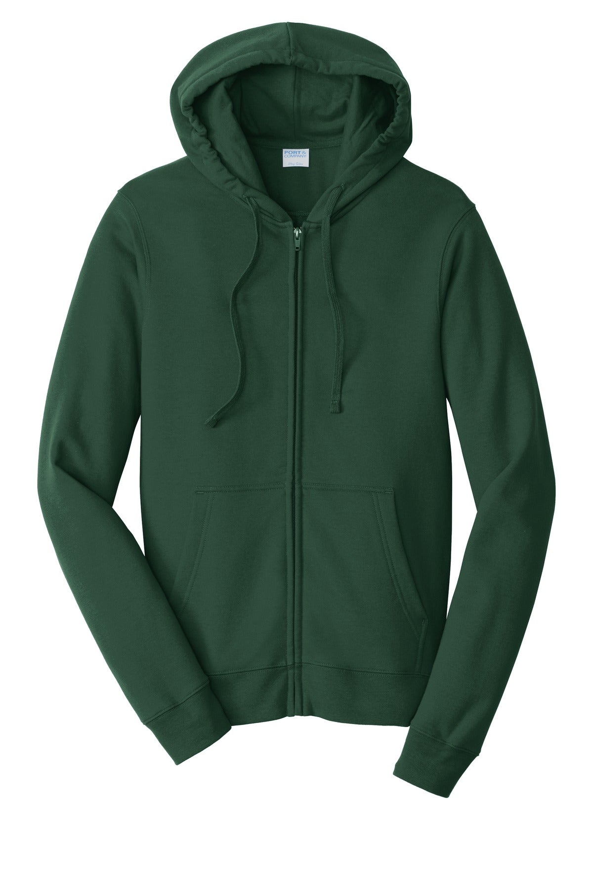 Port & Co Fan Favorite Fleece Full-Zip Hooded Sweatshirt - Forest Green