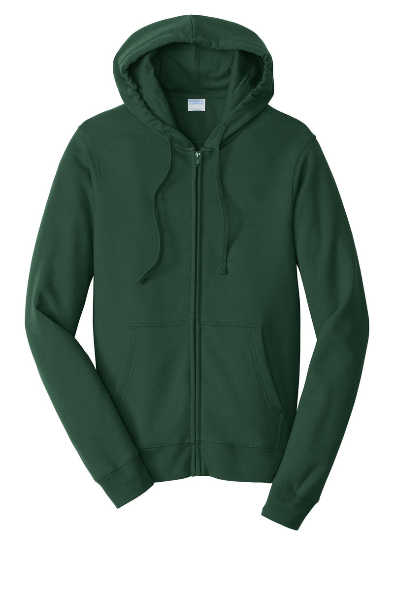 Port & Co Fan Favorite Fleece Full-Zip Hooded Sweatshirt - Forest Green