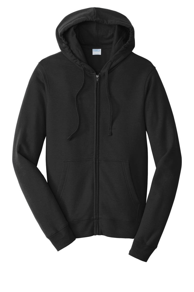 Port & Co Fan Favorite Fleece Full-Zip Hooded Sweatshirt - Jet Black