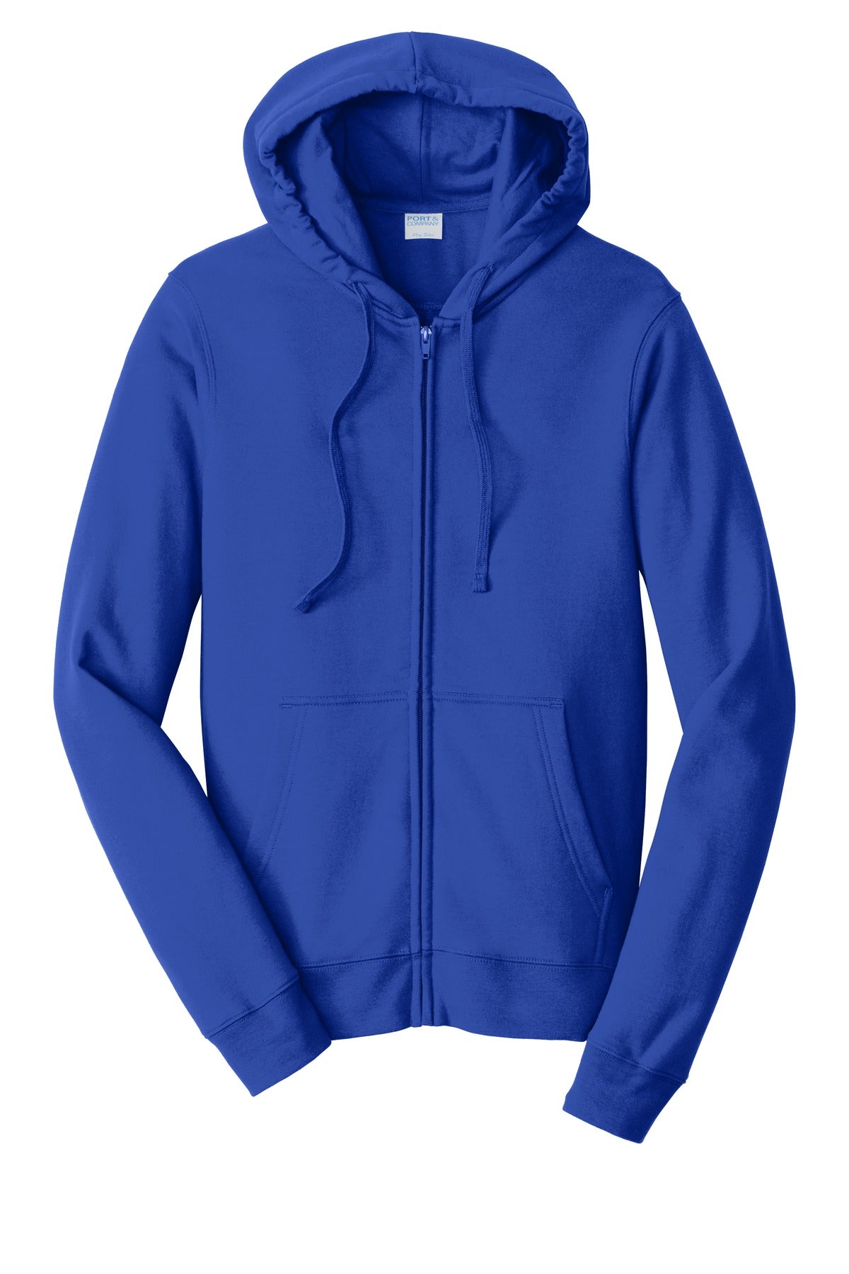 Port & Co Fan Favorite Fleece Full-Zip Hooded Sweatshirt - True Royal