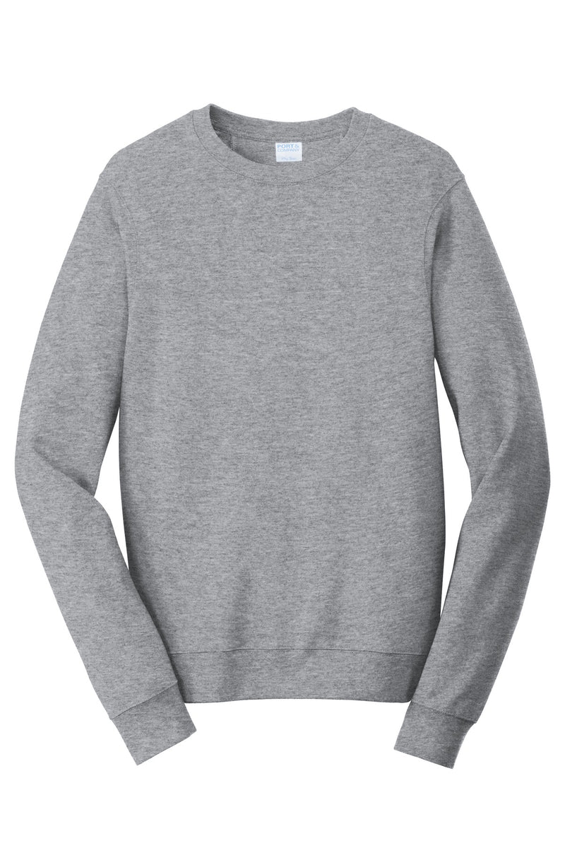 Port & Co Fan Favorite Fleece Crewneck Sweatshirt - Athletic Heather