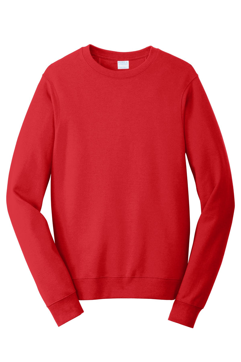 Port & Co Fan Favorite Fleece Crewneck Sweatshirt - Bright Red