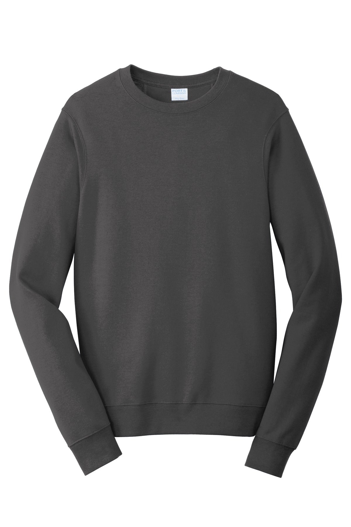 Port & Co Fan Favorite Fleece Crewneck Sweatshirt - Charcoal