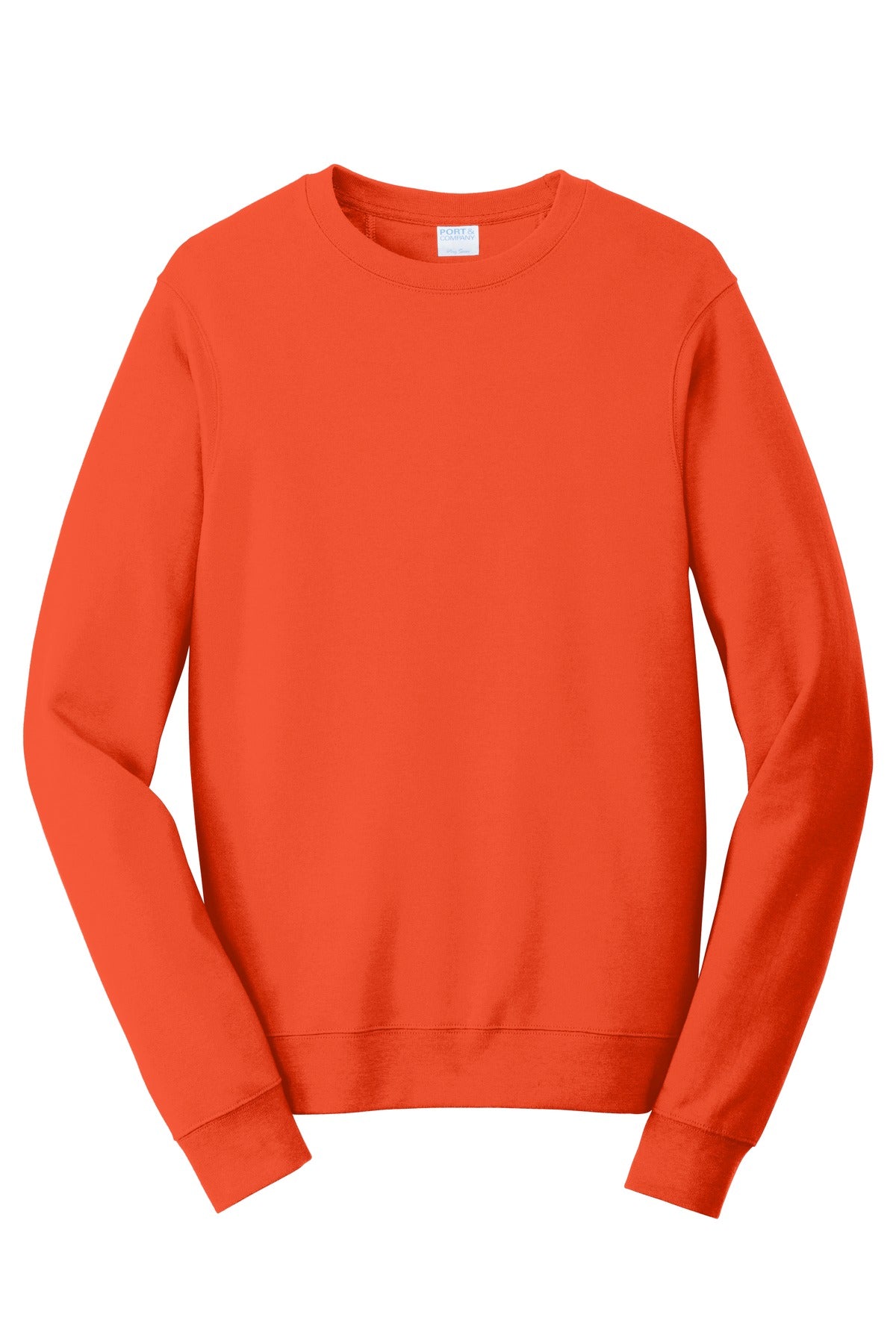 Port & Co Fan Favorite Fleece Crewneck Sweatshirt - Orange