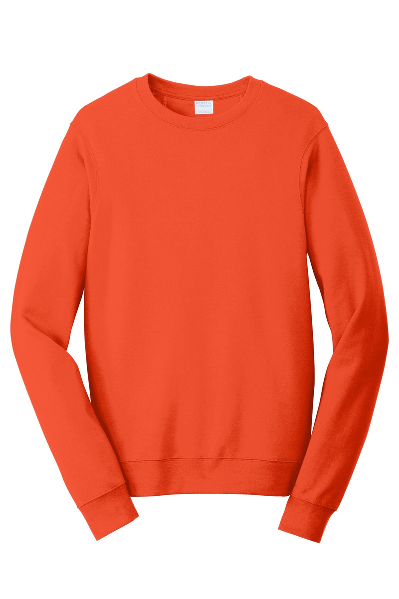 Port & Co Fan Favorite Fleece Crewneck Sweatshirt - Orange