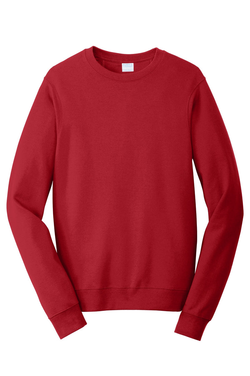 Port & Co Fan Favorite Fleece Crewneck Sweatshirt - Team Cardinal