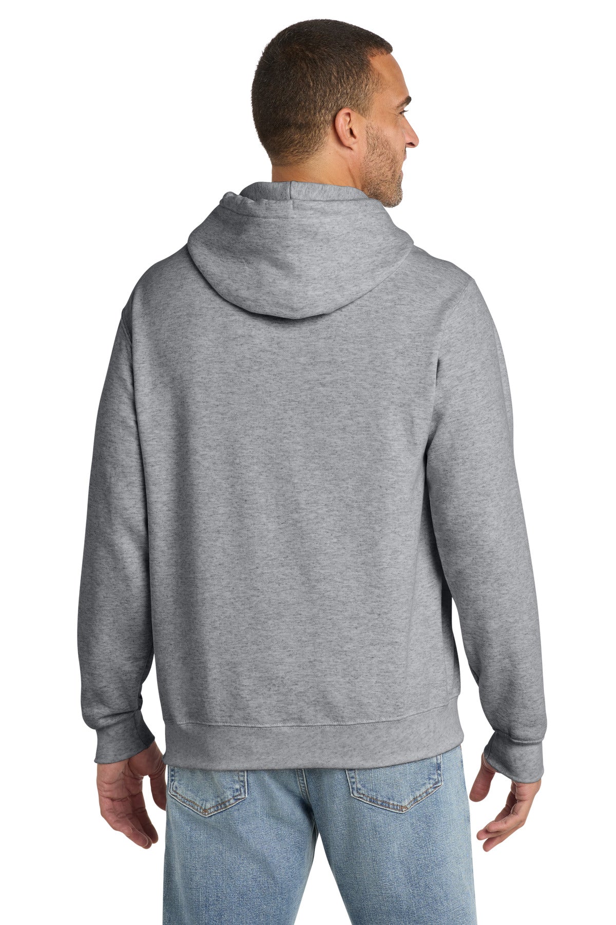 Port & Co Tall Essential Fleece Pullover Hooded Sweatshirt - Athletic Heather