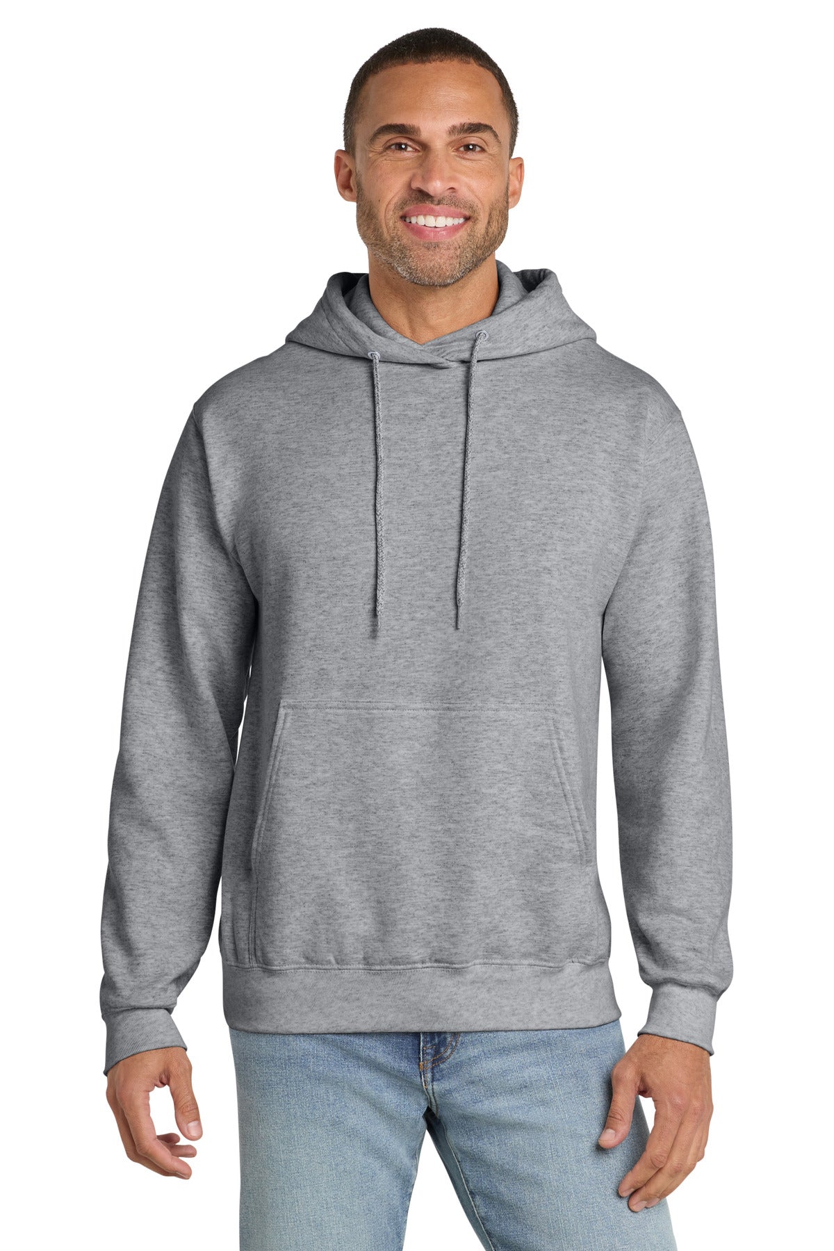 Port & Co Tall Essential Fleece Pullover Hooded Sweatshirt - Athletic Heather