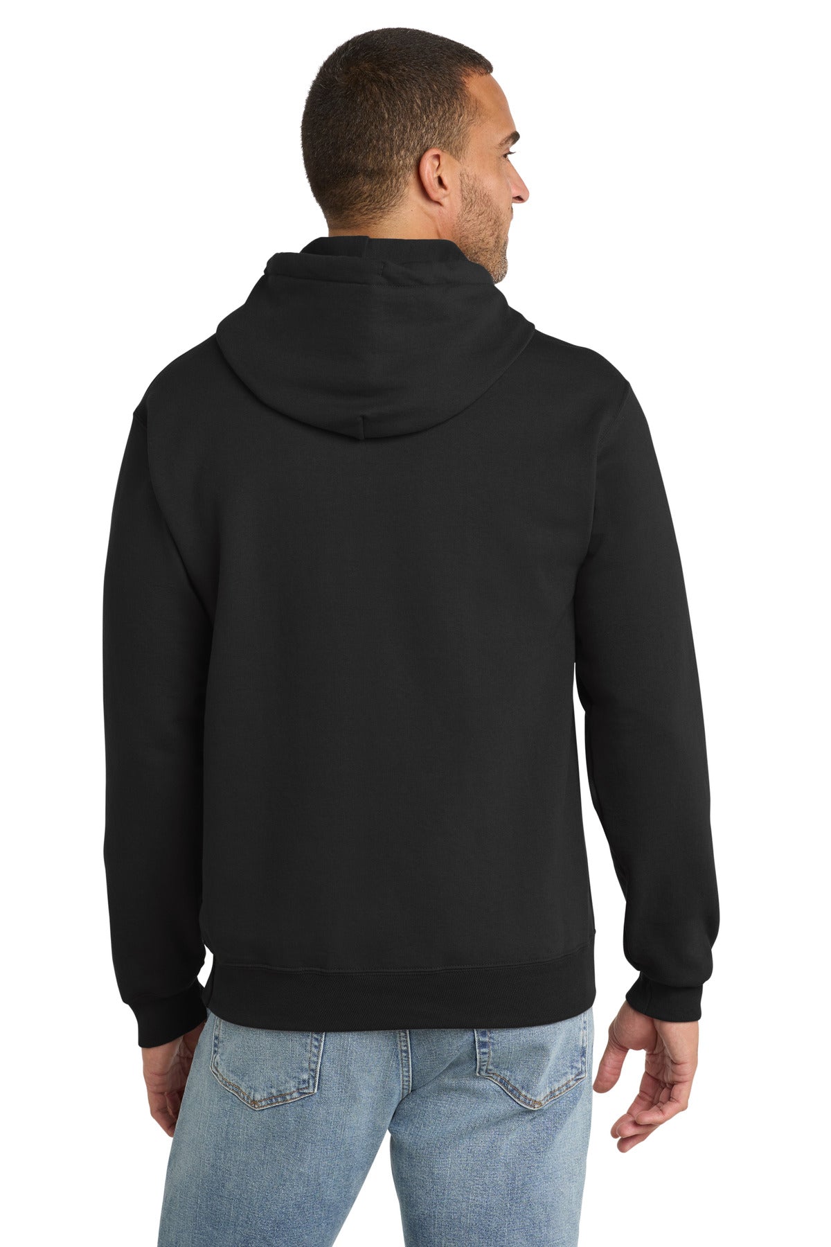 Port & Co Tall Essential Fleece Pullover Hooded Sweatshirt - Jet Black