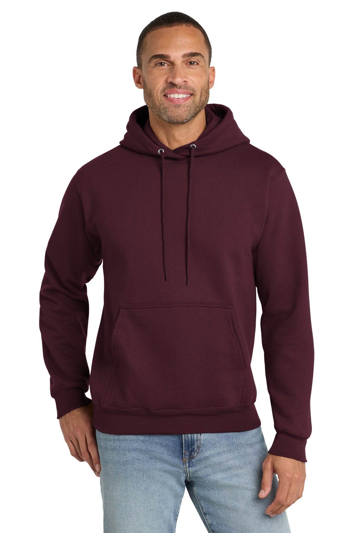 Port & Co Tall Essential Fleece Pullover Hooded Sweatshirt - Maroon